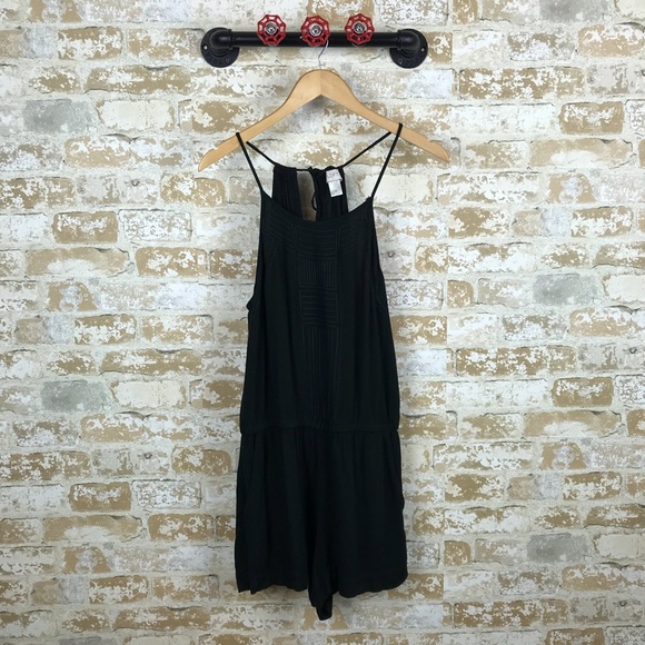 LOFT Pants - Loft black embroidered romper